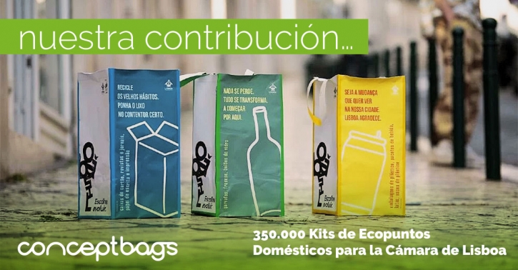 CONCEPTBAGS en la producción de ecopuntos domésticos de la capital de Portugal.