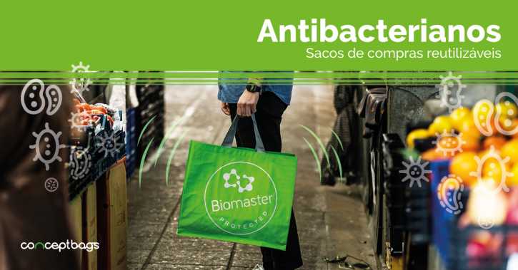 Sacos de Compras Reutilizáveis Antibacterianos